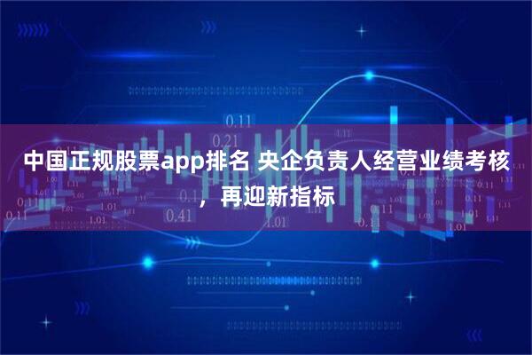 中国正规股票app排名 央企负责人经营业绩考核，再迎新指标